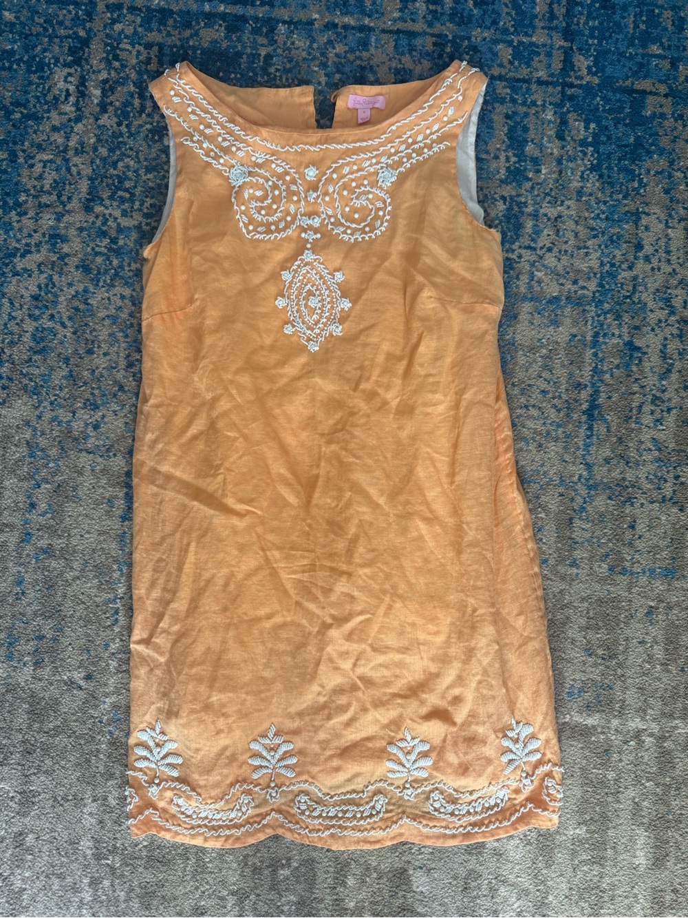 Lilly Pulitzer Orange Embroidered Dress